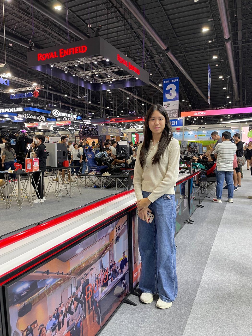 Kwankao at the Motor Expo racing track exhibit